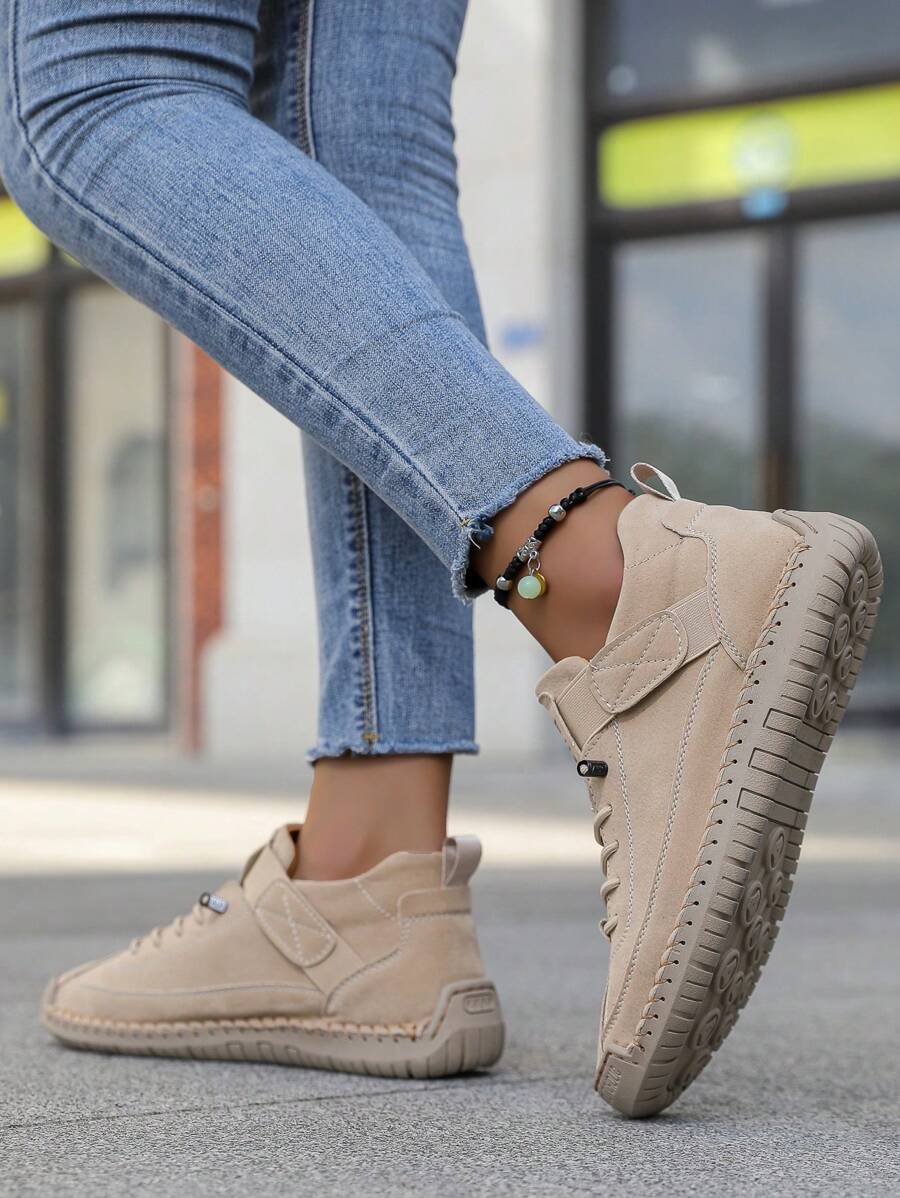 Damskie Wsuwane Botki w Stylu Brytyjskim