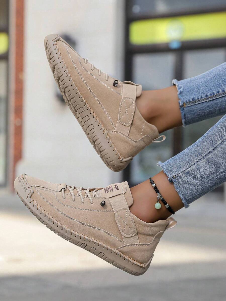 Damskie Wsuwane Botki w Stylu Brytyjskim