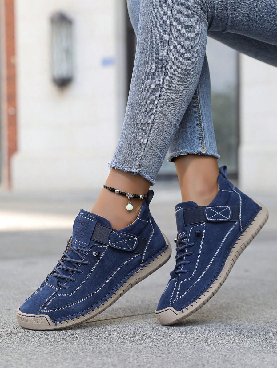 Damskie Wsuwane Botki w Stylu Brytyjskim