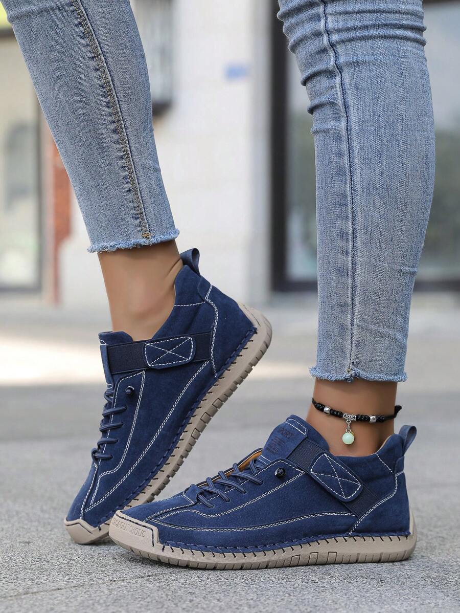 Damskie Wsuwane Botki w Stylu Brytyjskim