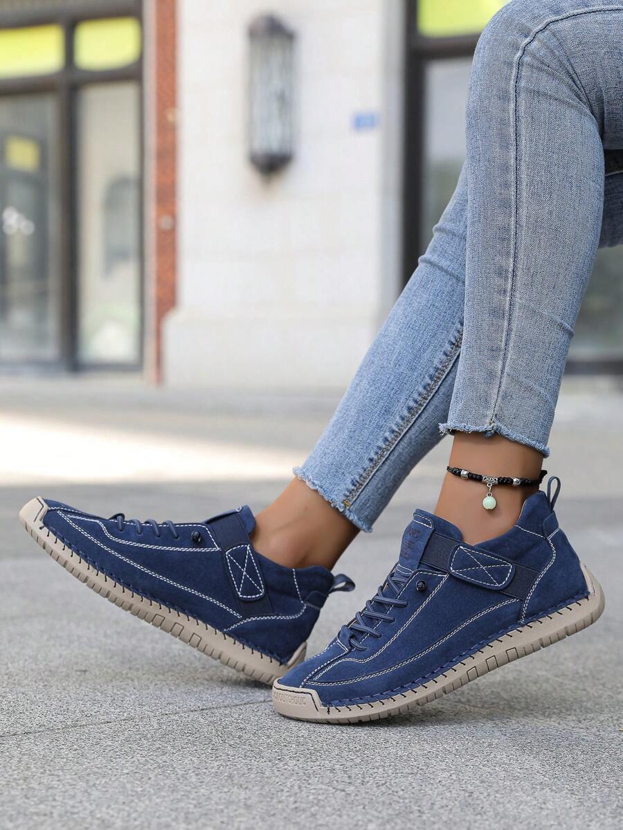 Damskie Wsuwane Botki w Stylu Brytyjskim