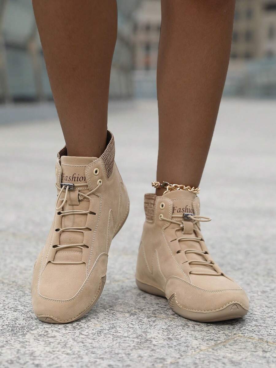 Damskie Wsuwane Botki w Stylu Brytyjskim