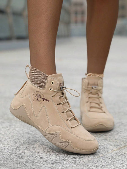 Damskie Wsuwane Botki w Stylu Brytyjskim