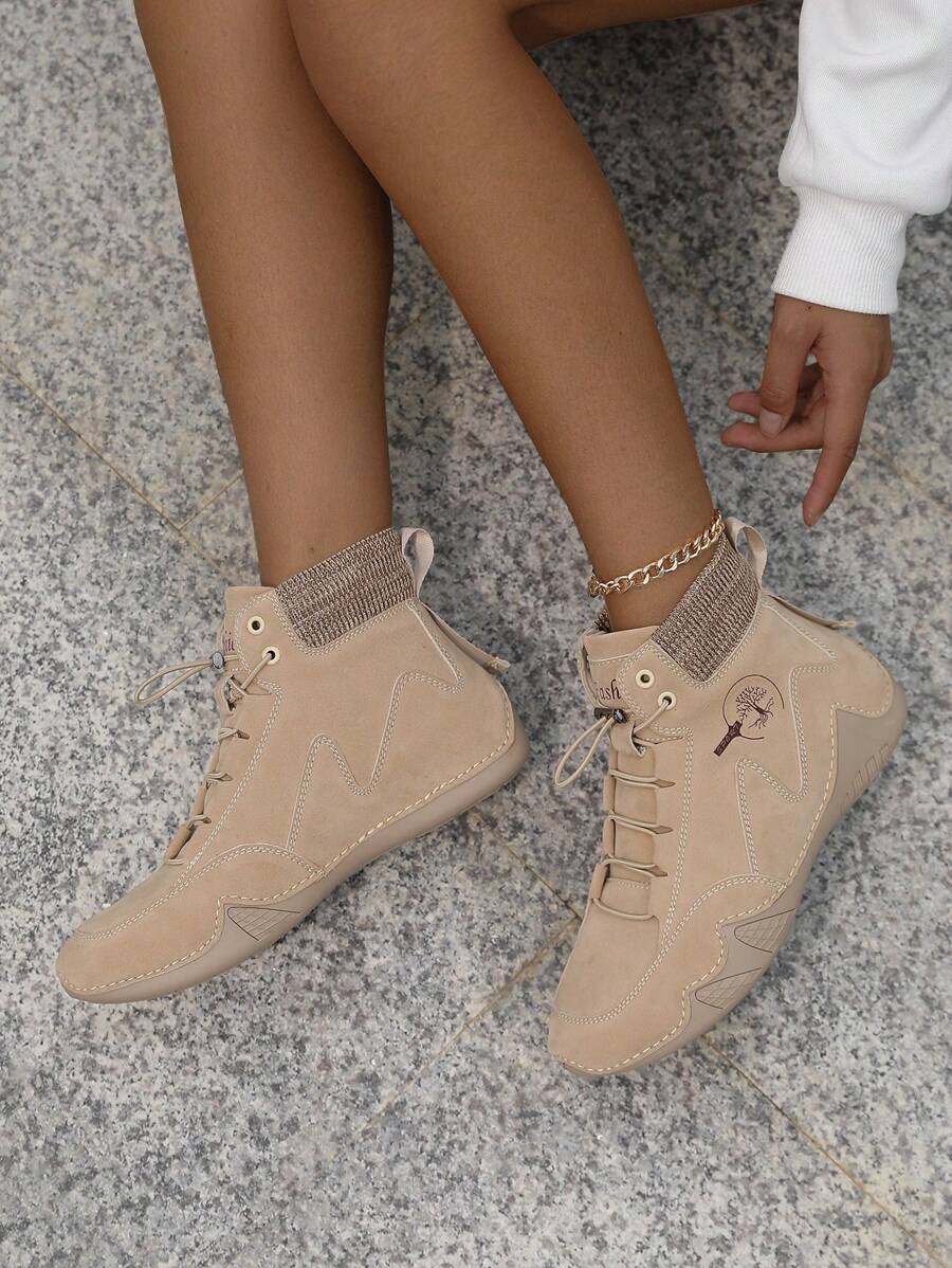 Damskie Wsuwane Botki w Stylu Brytyjskim