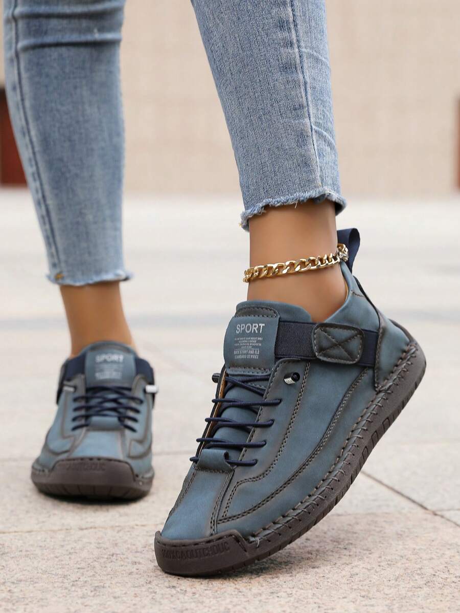 Damskie Wsuwane Botki w Stylu Brytyjskim