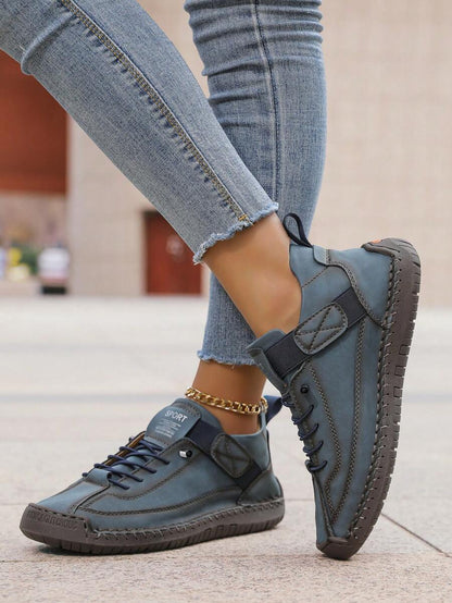 Damskie Wsuwane Botki w Stylu Brytyjskim