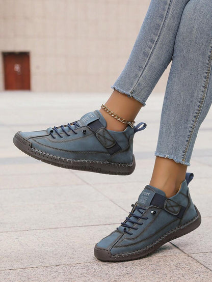 Damskie Wsuwane Botki w Stylu Brytyjskim