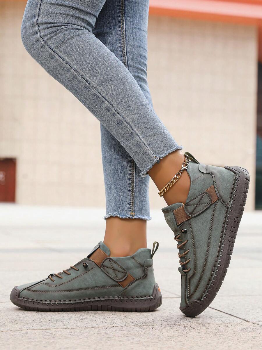 Damskie Wsuwane Botki w Stylu Brytyjskim