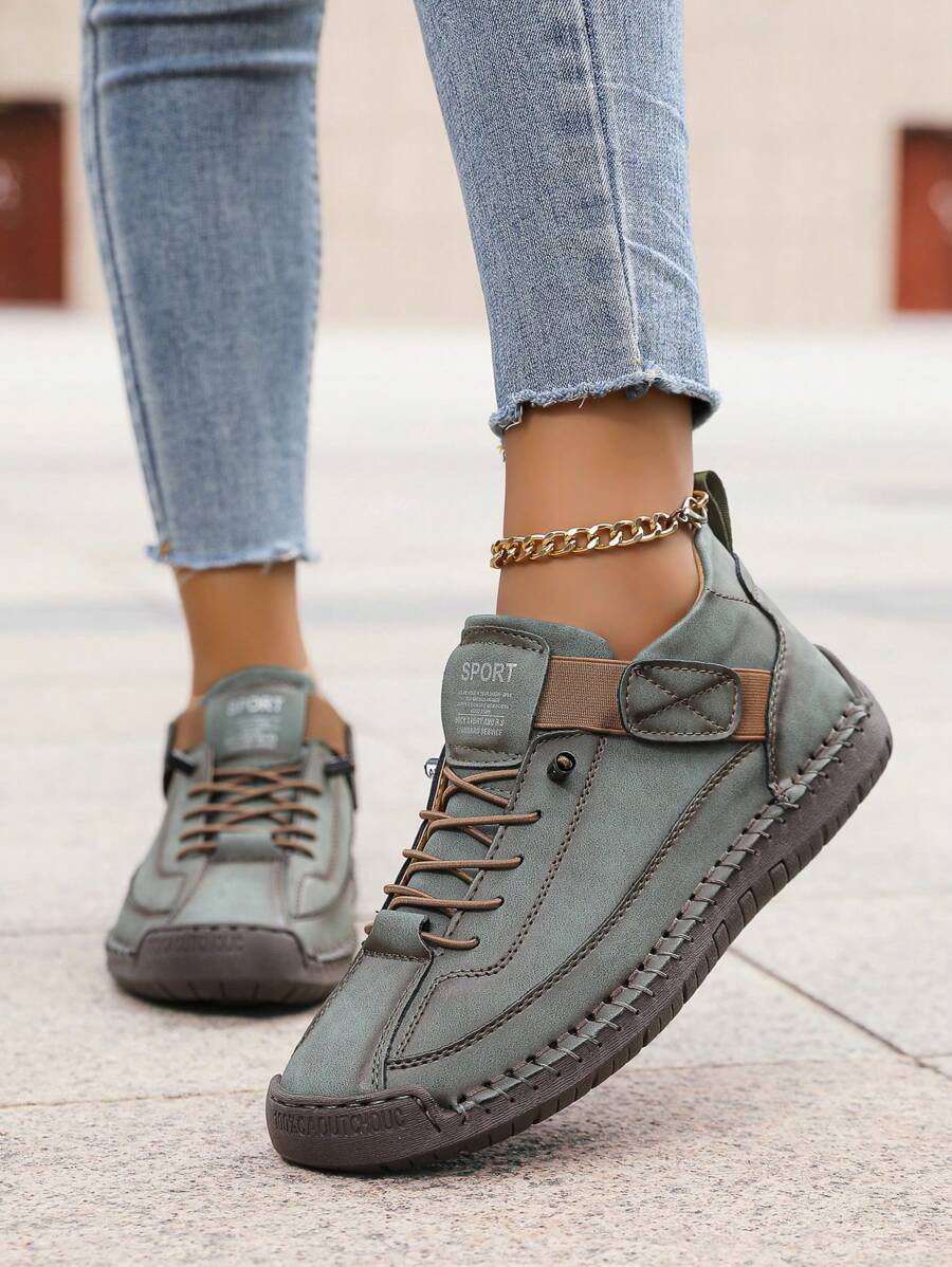 Damskie Wsuwane Botki w Stylu Brytyjskim