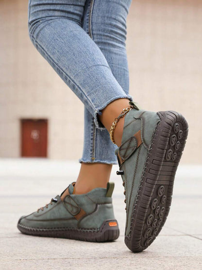 Damskie Wsuwane Botki w Stylu Brytyjskim