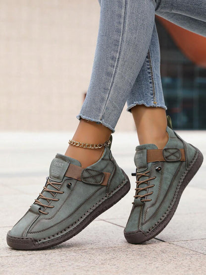 Damskie Wsuwane Botki w Stylu Brytyjskim