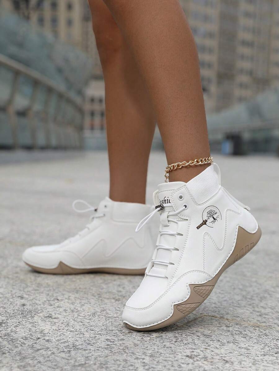 Damskie Wsuwane Botki w Stylu Brytyjskim