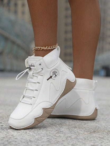 Damskie Wsuwane Botki w Stylu Brytyjskim