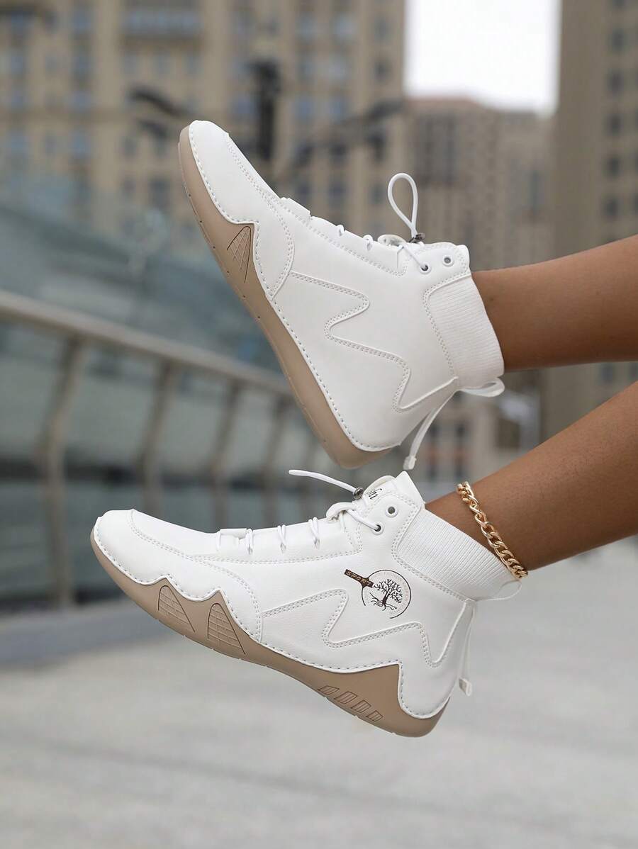 Damskie Wsuwane Botki w Stylu Brytyjskim