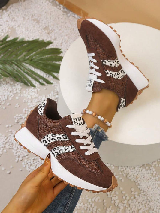 Dámské retro platformové colorblock tenisky