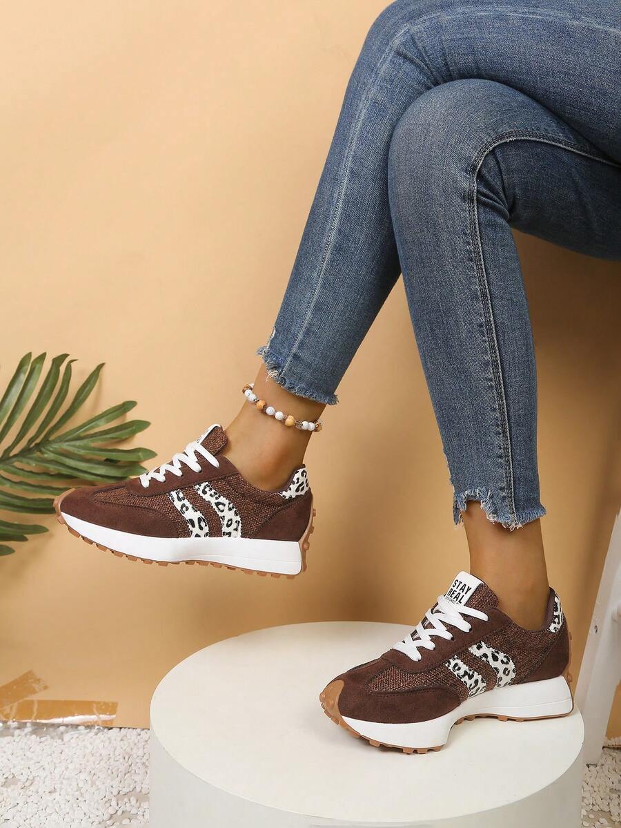 CloudLane Stripe Casual | Leopard Braun/Gebrochenes Weiß