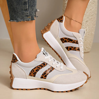 CloudLane Stripe volnočasové | Leopard Off-bílá