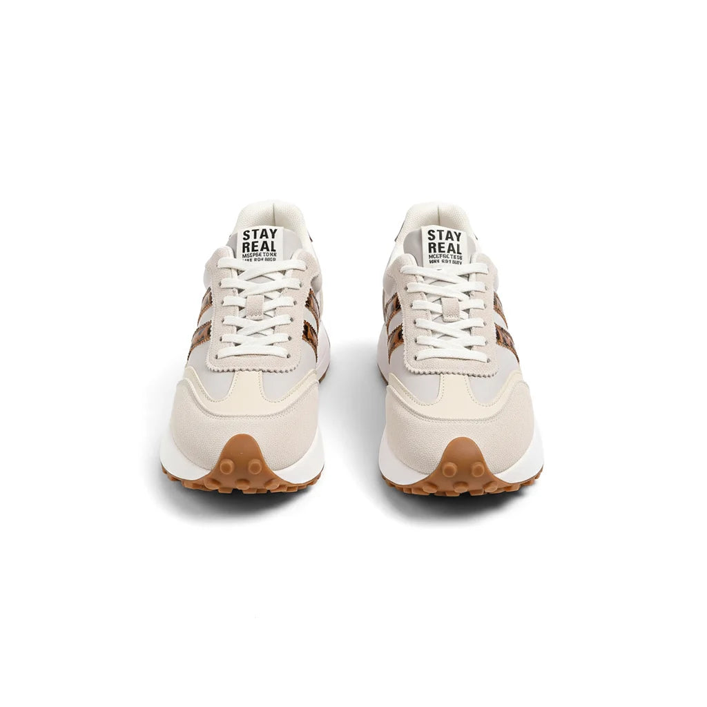 CloudLane Stripe volnočasové | Leopard Off-bílá