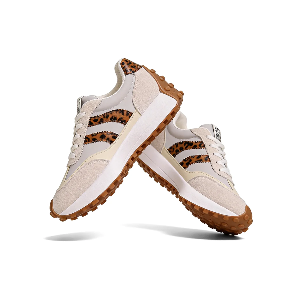 CloudLane Stripe volnočasové | Leopard Off-bílá