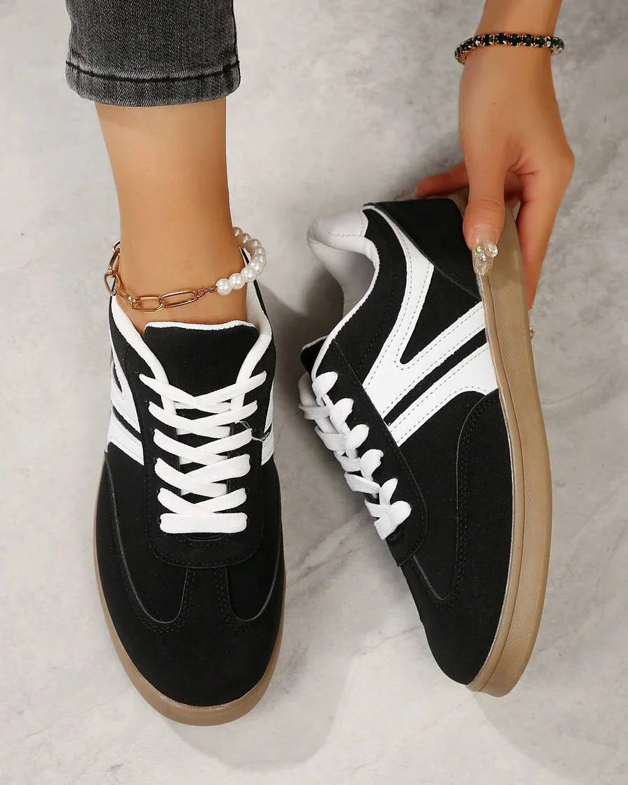 Sneakersy Harbor Court z różową gumową podeszwą