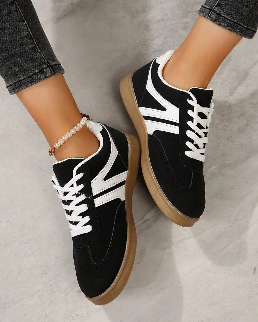 Sneakersy Harbor Court z różową gumową podeszwą