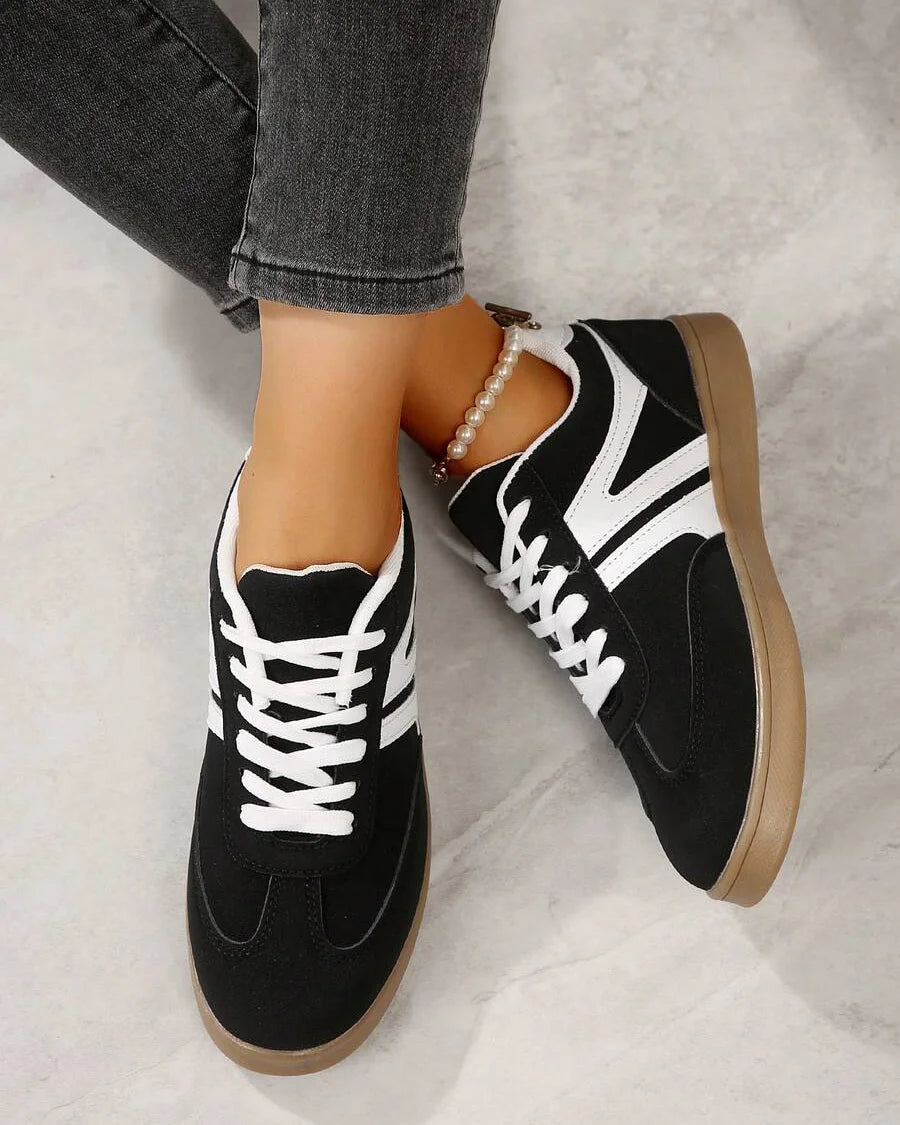 Sneakersy Harbor Court z różową gumową podeszwą