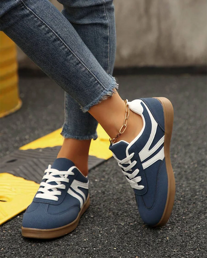 Damskie Casualowe Beżowe Sneakersy na Co Dzień