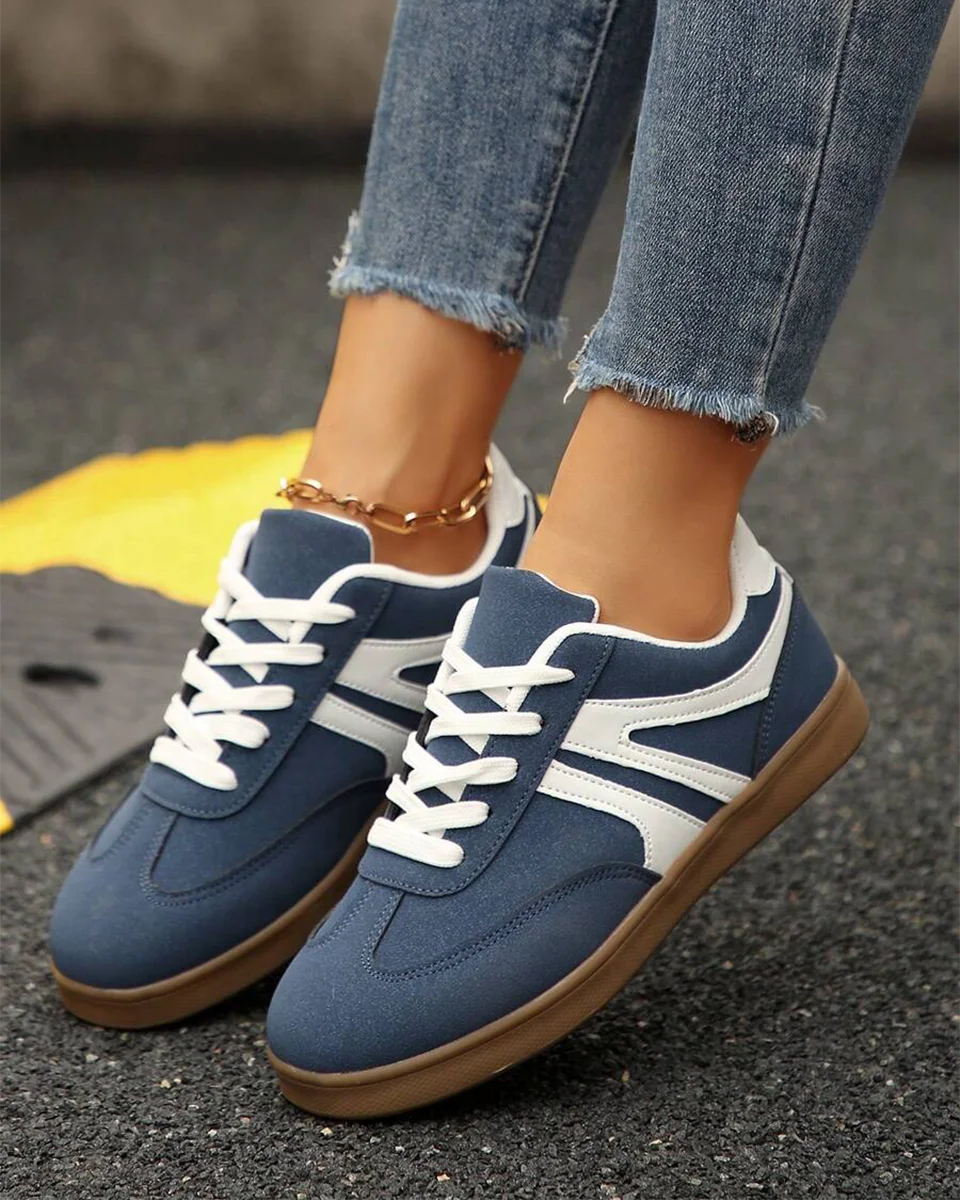 Damskie Casualowe Beżowe Sneakersy na Co Dzień