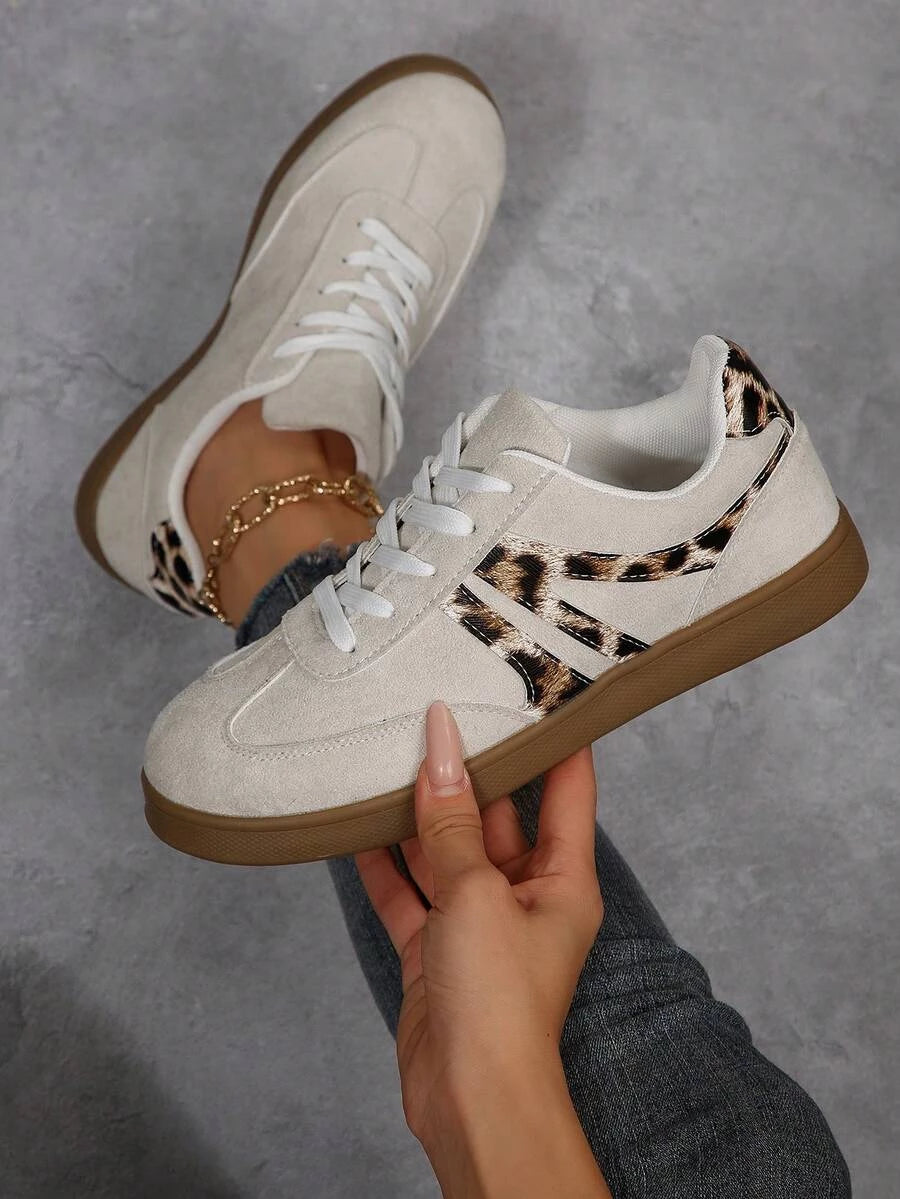 Damskie Casualowe Beżowe Sneakersy na Co Dzień