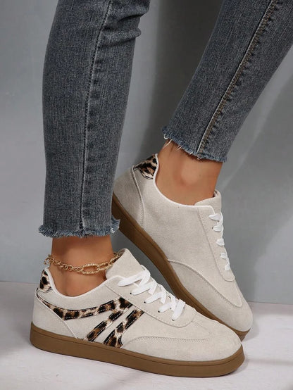 Damskie Casualowe Beżowe Sneakersy na Co Dzień