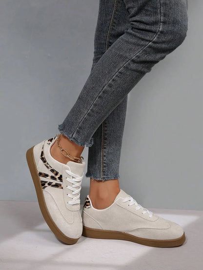 Damskie Casualowe Beżowe Sneakersy na Co Dzień