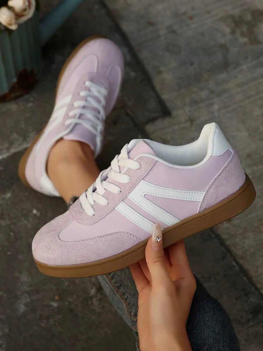 Sneakersy Harbor Court z różową gumową podeszwą