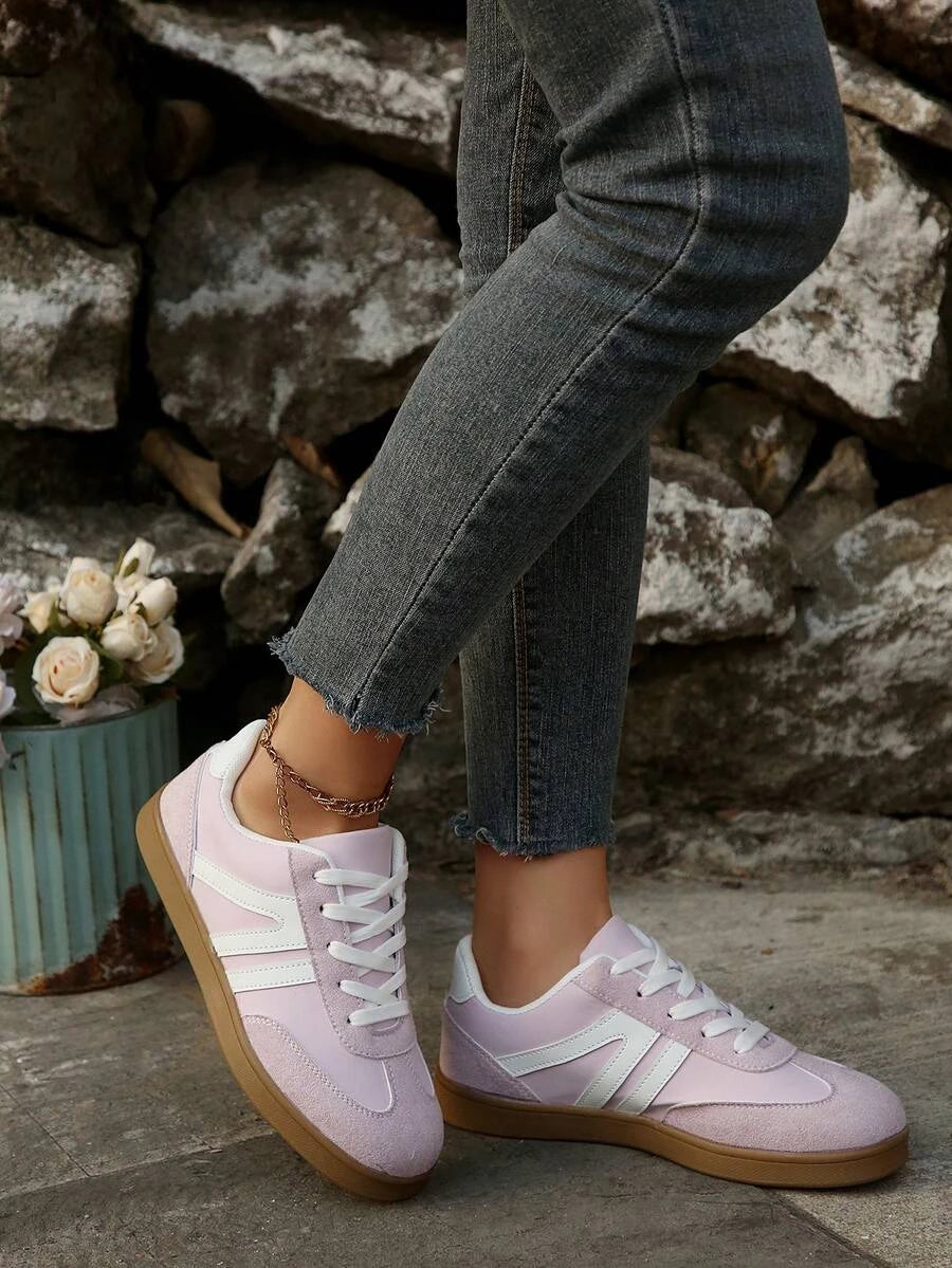 Sneakersy Harbor Court z różową gumową podeszwą