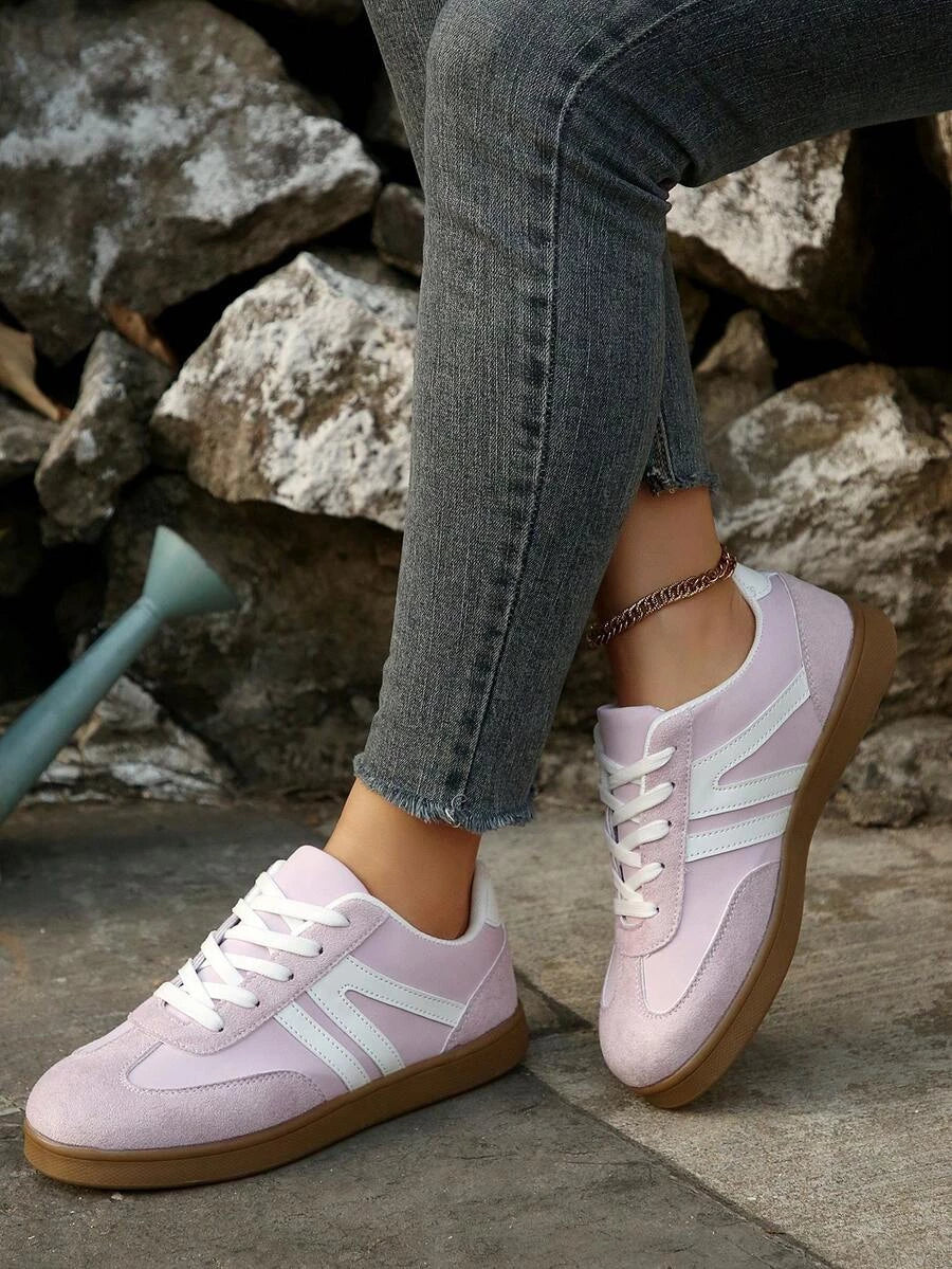 Sneakersy Harbor Court z różową gumową podeszwą