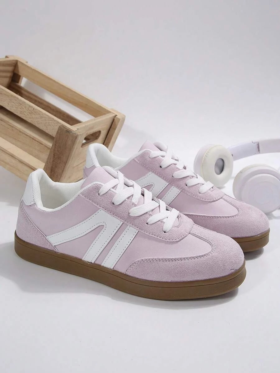 Sneakersy Harbor Court z różową gumową podeszwą