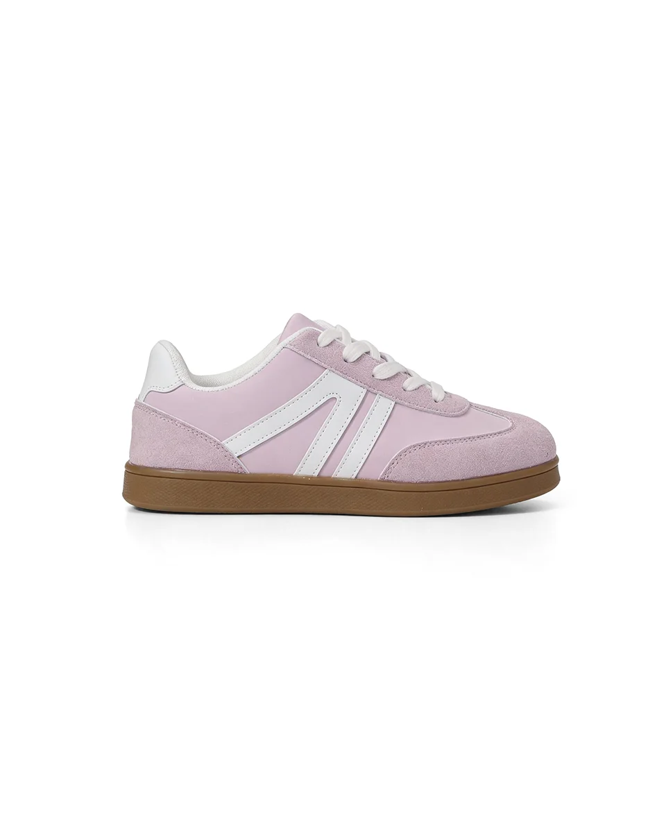 Sneakersy Harbor Court z różową gumową podeszwą