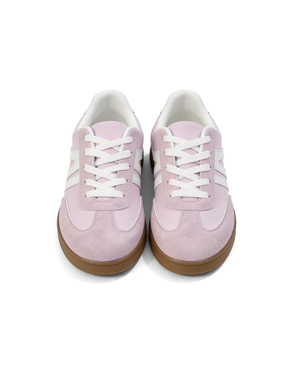 Sneakersy Harbor Court z różową gumową podeszwą