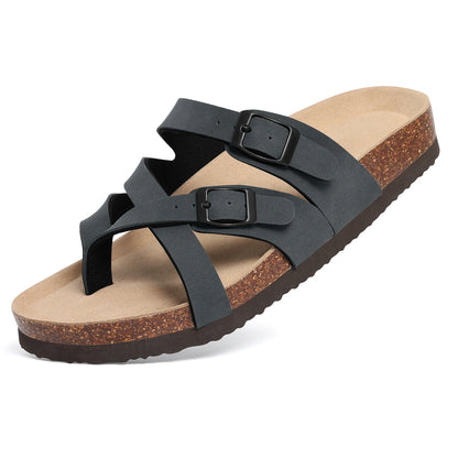 Terra Dual Buckle Cork Sandals