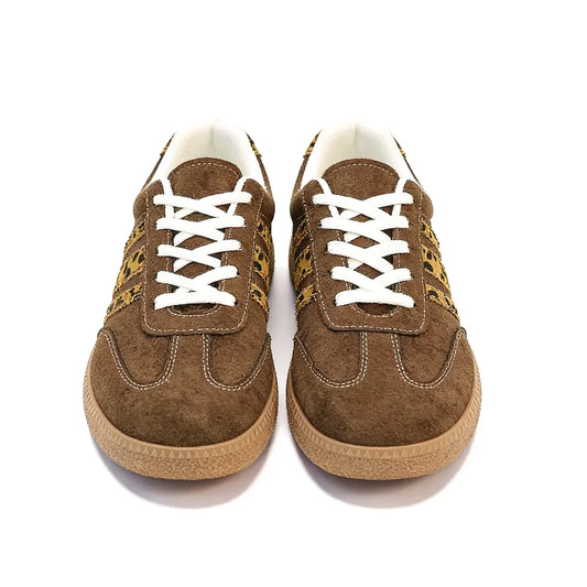 Samba Retro Braune Leoparden-Sneaker