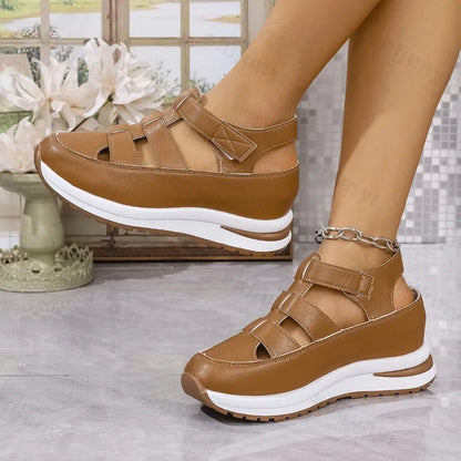 Platformowe Sandały Damskie Casual na Koturnie