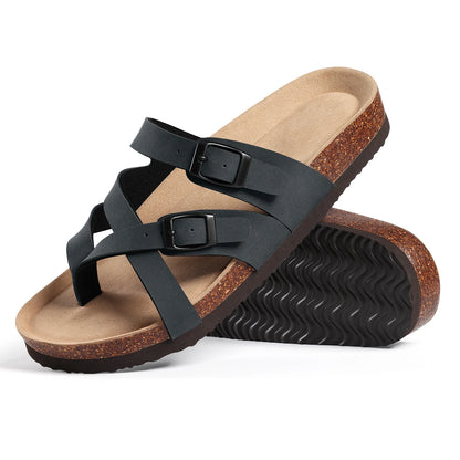 Terra Dual Buckle Cork Sandals
