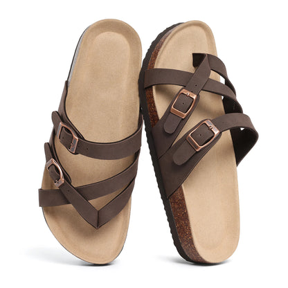 Terra Dual Buckle Cork Sandals